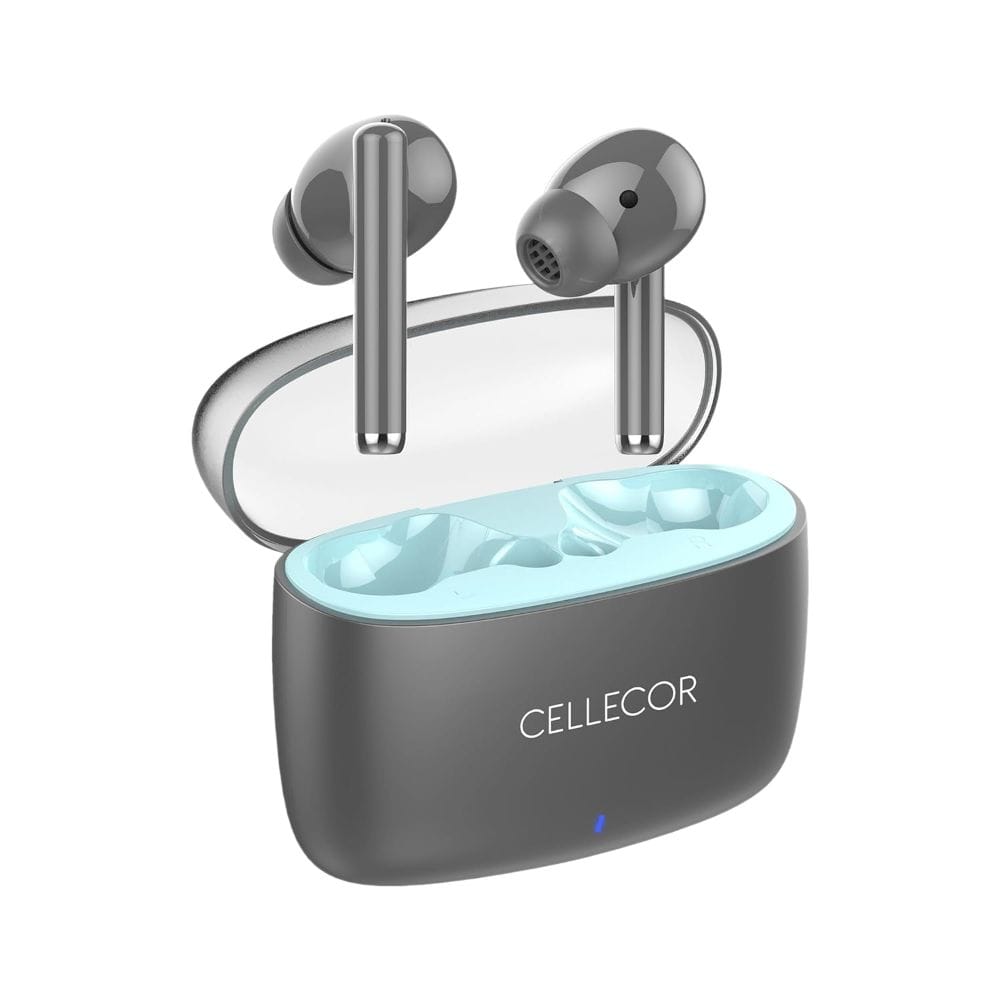 CELLECOR Bropods CB11 Waterproof Earbuds with 45 Hours Playtime| 5.1v Bluetooth | Auto Pairing | 13 mm Driver | Voice Assistant | ENC (Grey)