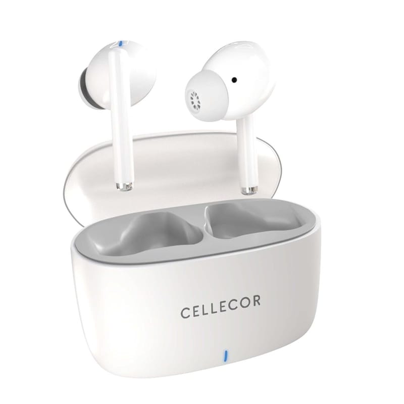 CELLECOR Bropods CB11 Waterproof Earbuds with 45 Hours Playtime| 5.1v Bluetooth | Auto Pairing | 13 mm Driver | Voice Assistant | ENC (White)