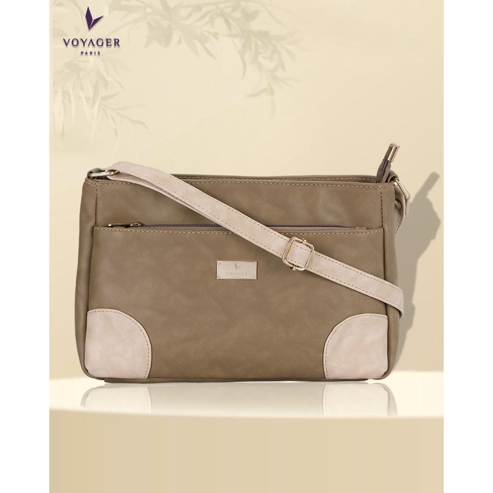 Voyager Paris Michel Stylish Crossbody Sling Bag with Adjustable Strap for Girls/Women (Dark Khaki)