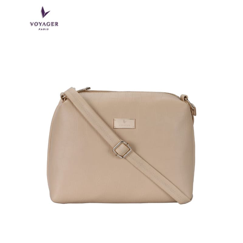 Voyager Paris Anna Stylish Crossbody Sling Bag with Adjustable Strap for Girls/Women (Cream)