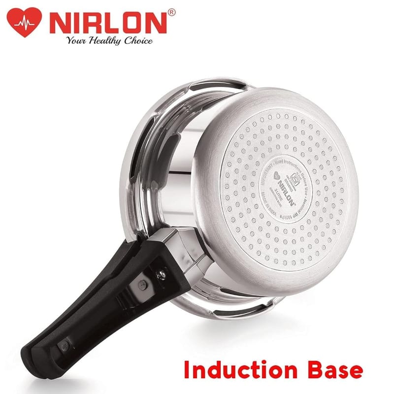 Nirlon Induction Base Outer Lid Aluminium Pressure Cooker, 2 Liters, Silver