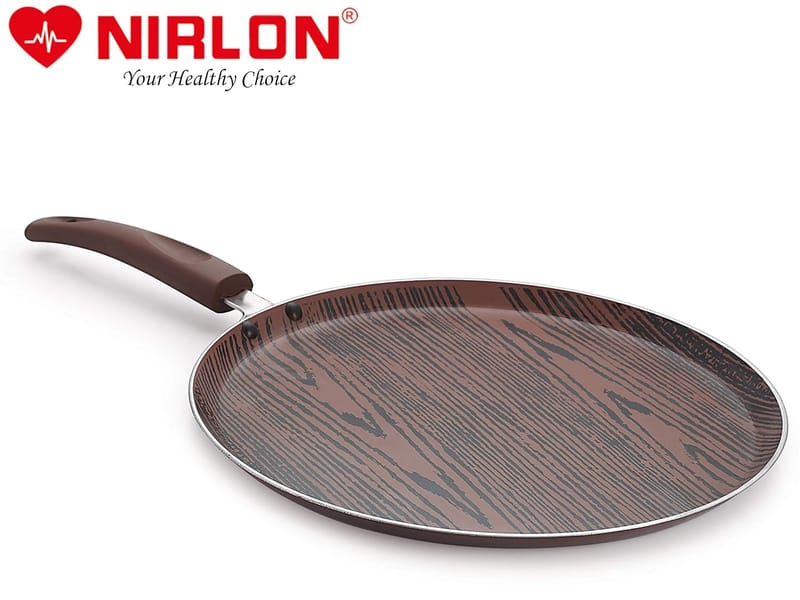 Nirlon Platinum Triply Stainless Steel Frying Pan 24 cm with Glass Lid (Induction Friendly)