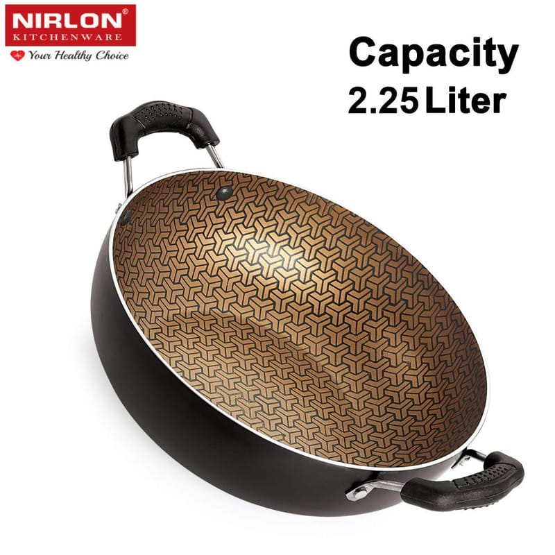 Nirlon Cooking Non Stick Aluminium Mini Tadka Pan/Vagariya 13cm [3mm_Clasic_CVG]