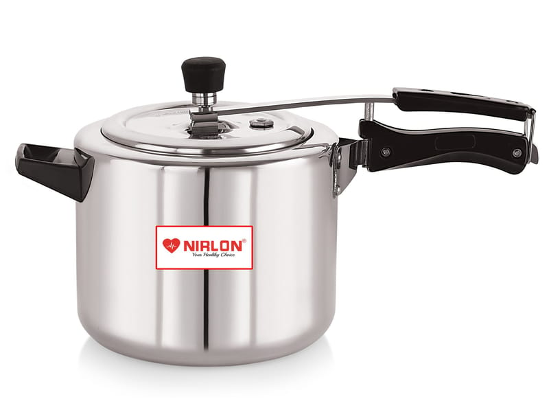 Nirlon Non Induction Base Aluminium Inner Lid Pressure Cooker, 5 Litre