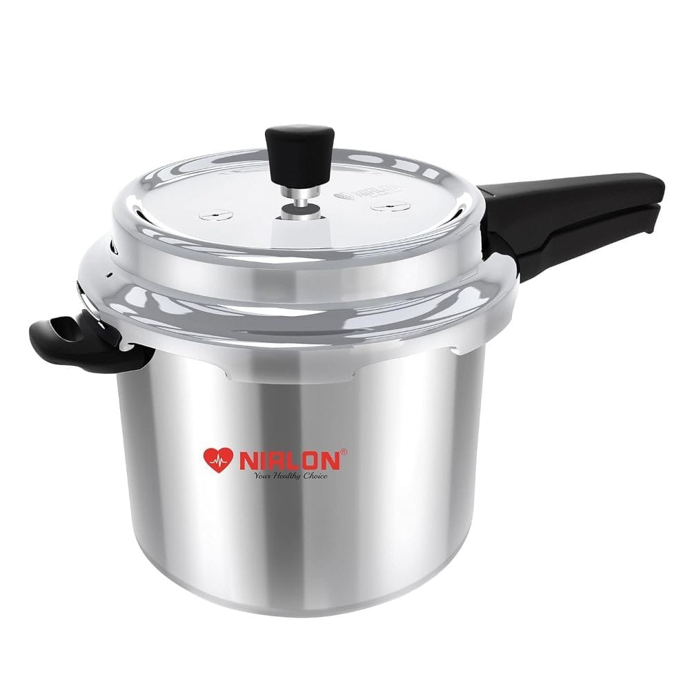 Nirlon Induction Compatible Outer Lid Stainless Steel Pressure Cooker, 3 Liters, Silver