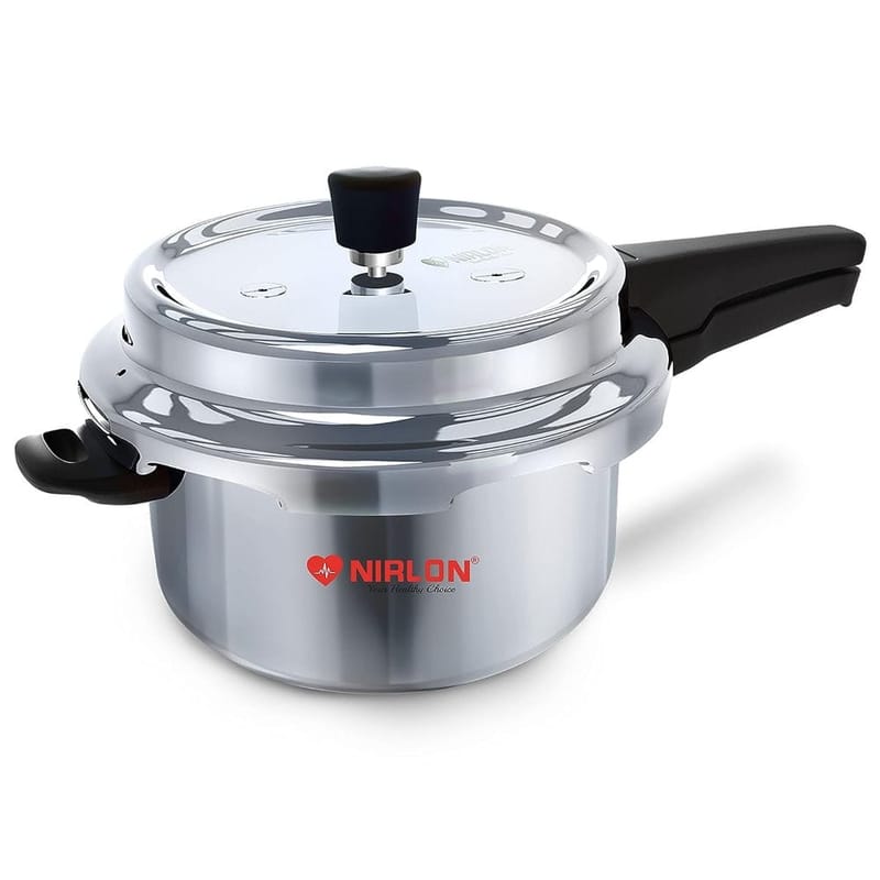 Nirlon Induction Compatible Outer Lid Stainless Steel Pressure Cooker, 3.5 Liters, Silver