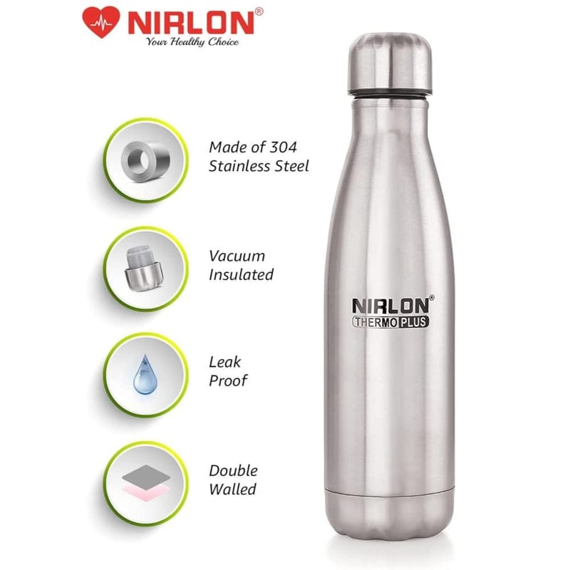 Nirlon Stainless Steel Vaccum Insulated Bottle, VB-1000 ML