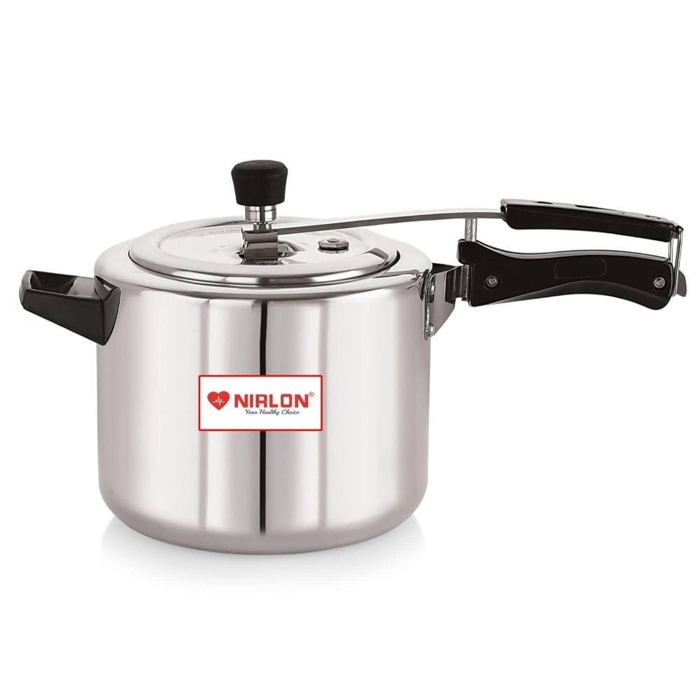 Nirlon Non Induction Base Aluminium Inner Lid Pressure Cooker, 5 Litre