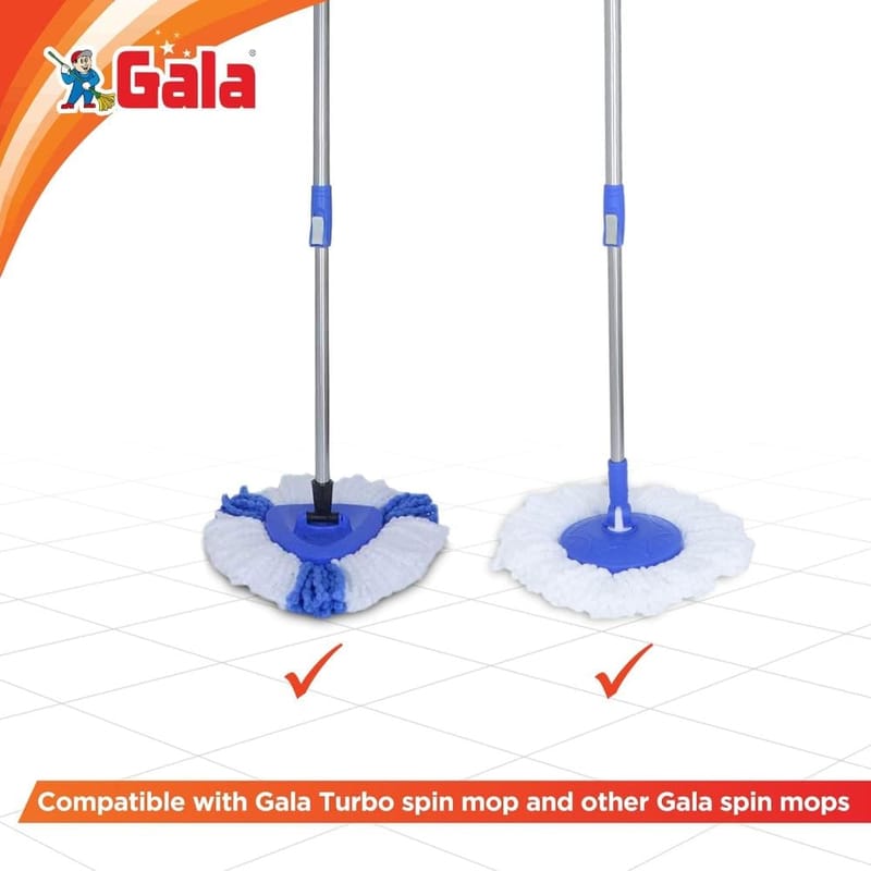 Gala Turbo Spin Mop Replacement Rod Stick Only, Without Refill. Durable Replacement Handle with Rubber Grip For Turbo and Gala Spin Mops