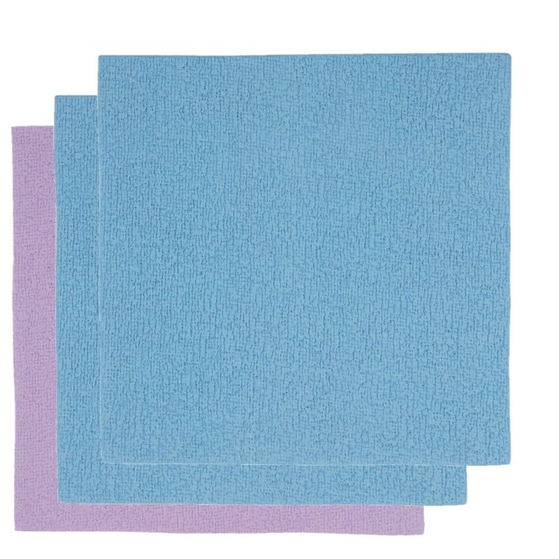 Gala Actifiber Kitchen Sponge Cloth for Table Tops and Glass Wipe (Combination of Microfiber and PVA Cloth) 3 Pcs