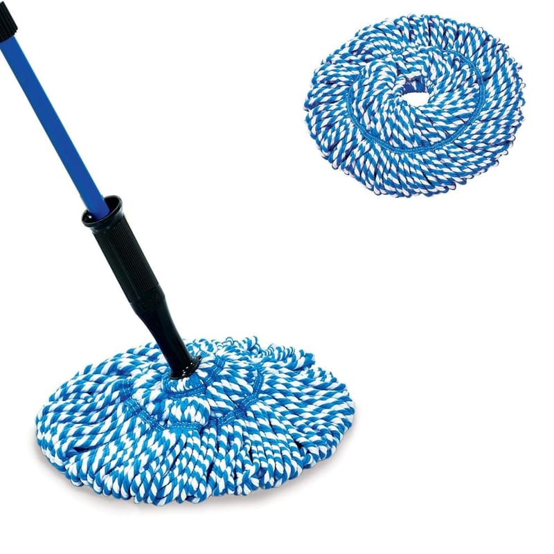 Gala Microfiber Twist Mop for Floor Cleaning ,Microfiber Squeeze twist mop stick for cleaning, Pocha for floor cleaning, Modular, Space saving (Blue and Black)