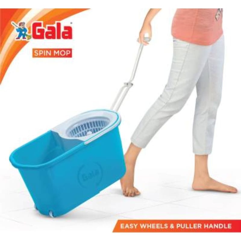 Gala E-Popular Spin Mop with Bucket, Blue, Extra Large