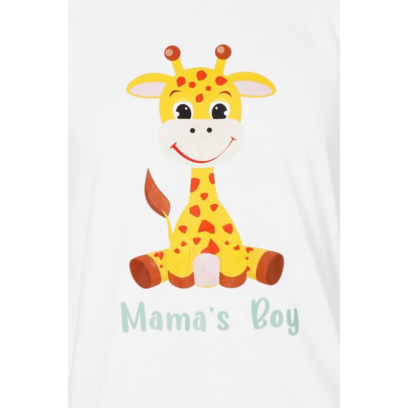 Hippyness White Printed Cotton Tshirt To Show Love For Mom