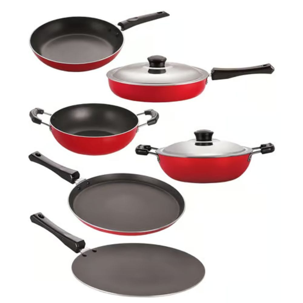 Nirlon Pfoa Free Non-Stick Aluminium 2 Piece Appampatra Combo Set Offer, 2.6mm_AP(7)_AP(12)