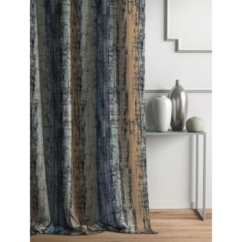 Elegant Floral Print Room Darkning, Light Filtering Curtain Set Of 2