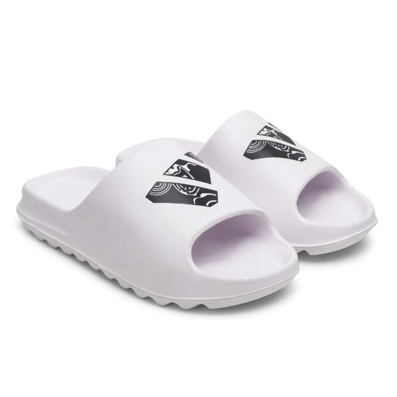 Richale Comfortable White Slider For Men