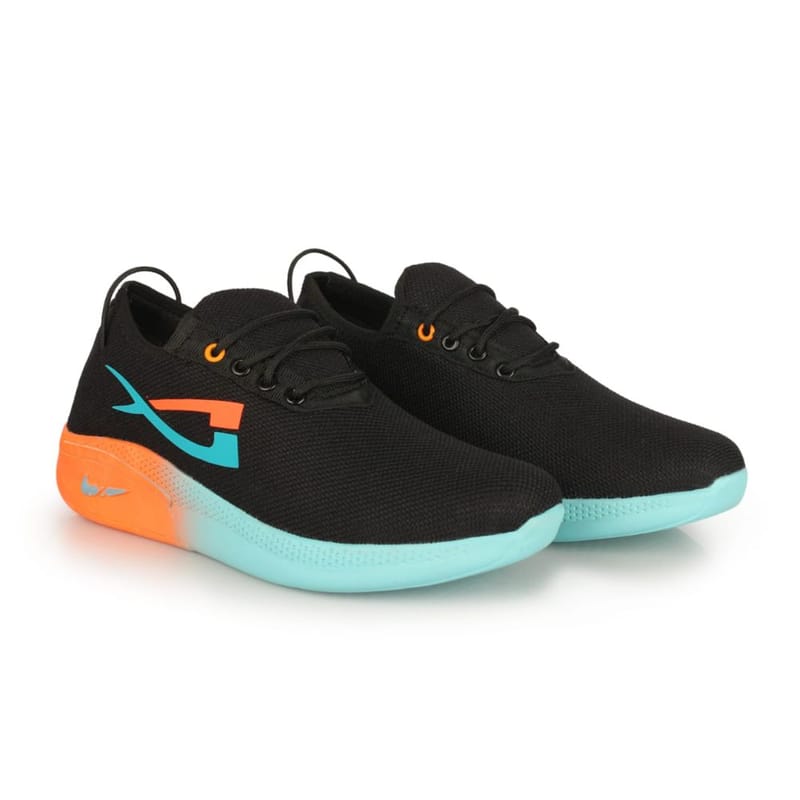 Richale New Latest Black-Orange Shoes For Men