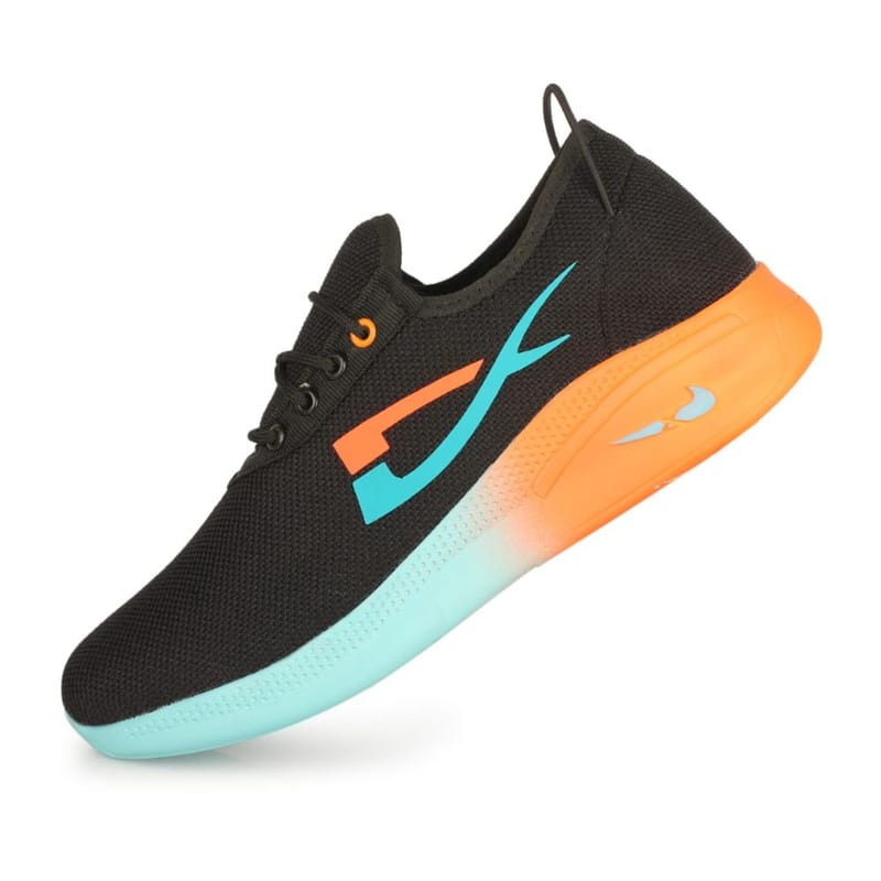 Richale New Latest Black-Orange Shoes For Men