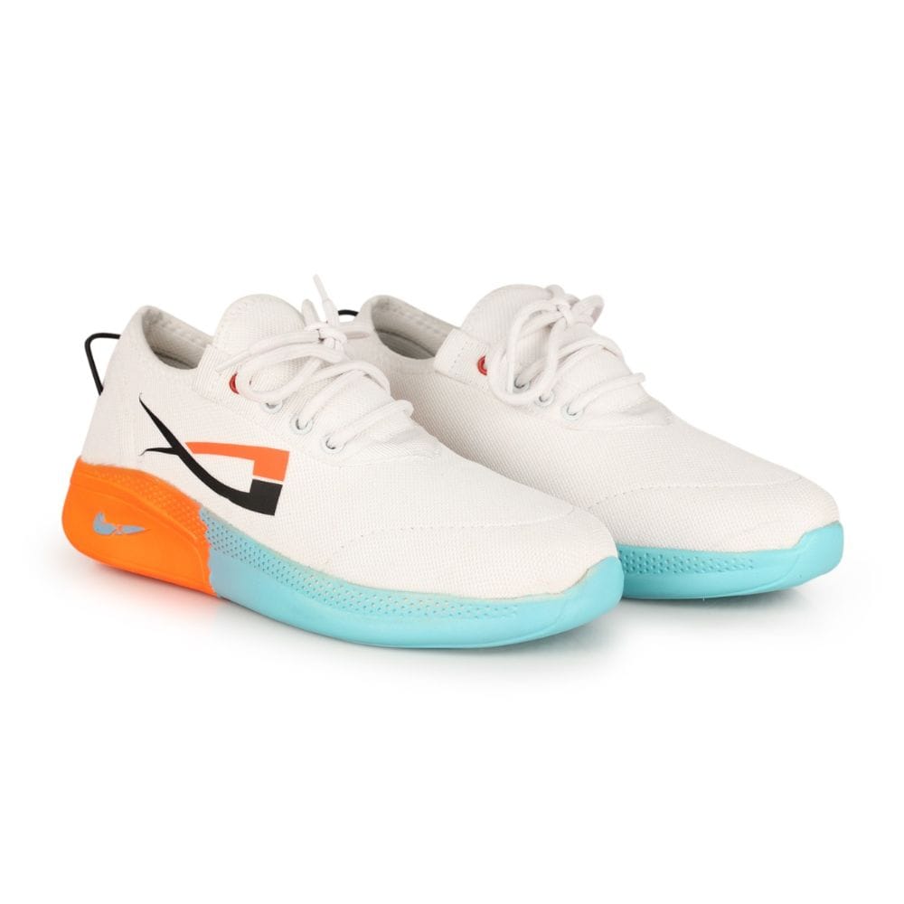 Richale New Latest White-Orange Shoes For Men