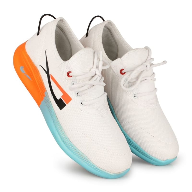 Richale New Latest White-Orange Shoes For Men