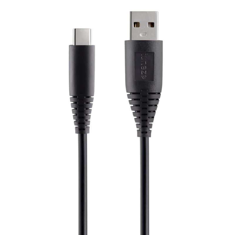 Tunez C20 USB Type C to USB A 2.0 Male Cable with 1 Meter Long and 3 A compatible with all Type C devices (Black)