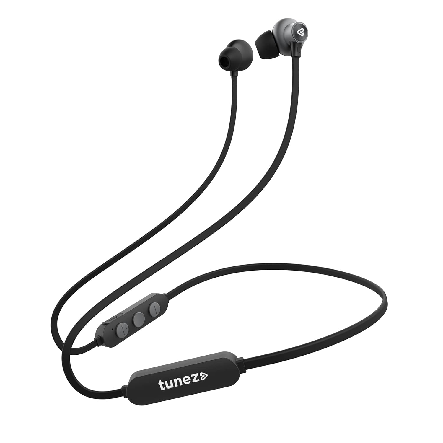 Tunez Rhythm R30 in Ear Wireless Bluetooth Neckband Earphone with 10mm Drivers, Bluetooth Version V5.0,15 Hours Play Time,IPX5, Fast Charging, Magnetic Tips and Light Weight Design(Grey)