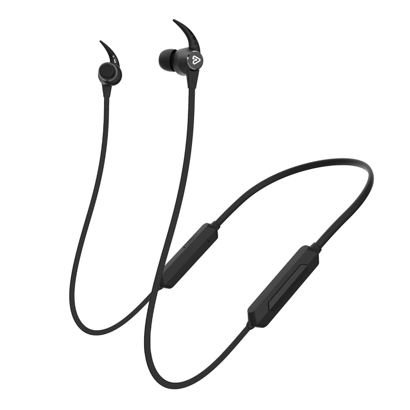 Tunez Rhythm R50 Wireless Neckband Earphones with Bluetooth V5.0,Type C Charger, Inline Controllers, Voice Assistant,20 Hours Play Time, Fast Charging and Water Resistant(Grey)