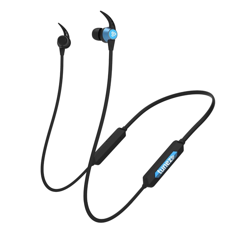 Tunez Rhythm R50 Wireless Neckband Earphone with Bluetooth V5.0,Type C Charger, Inline Controllers, Voice Assistant,20 Hours Play Time, Fast Charging and Water Resistant(Blue)
