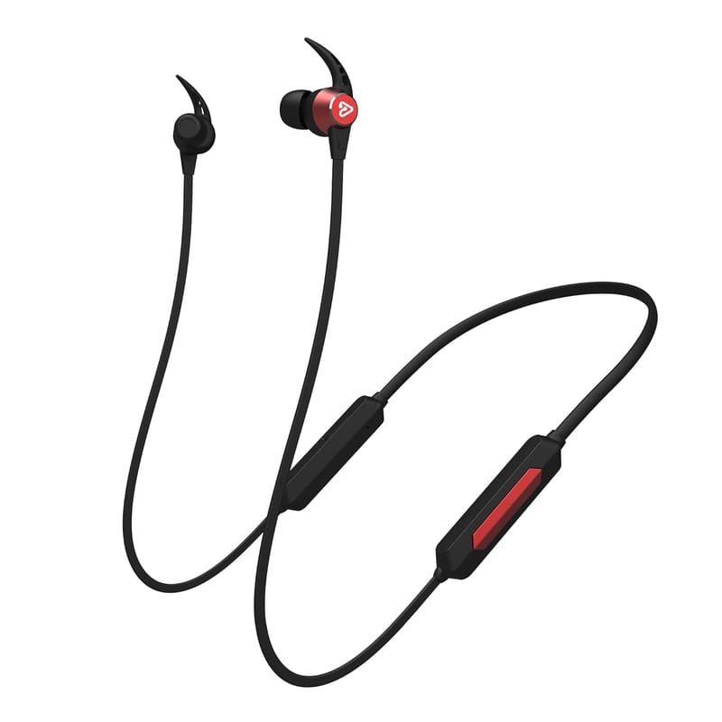 Tunez Rhythm R50 Wireless Neckband Earphones with Bluetooth V5.0,Type C Charger, Inline Controllers, Voice Assistant,20 Hours Play Time, Fast Charging and Water Resistant(Red)