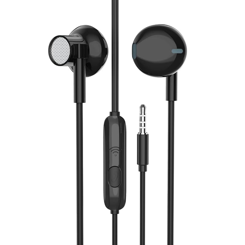 Tunez Dhwani D20 in Ear Wired Earphone with Boom Bass, in Built mic,10mm Dynamic Drivers with Passive Noise Isolation and 3.5mm Jack(Black)