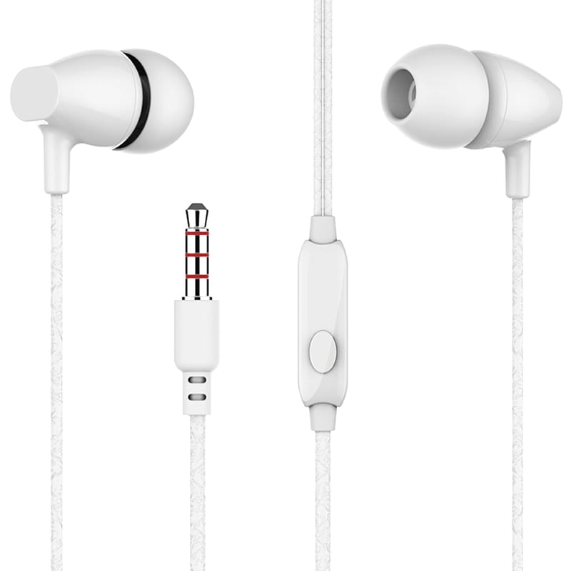 Tunez Dhwani D40 in Ear Wired Earphone with Impressive Audi, Extra Bass, Passive Noise Cancellation,in Built mic, 3.5mm Aux Jack and 10mm Drivers(White)