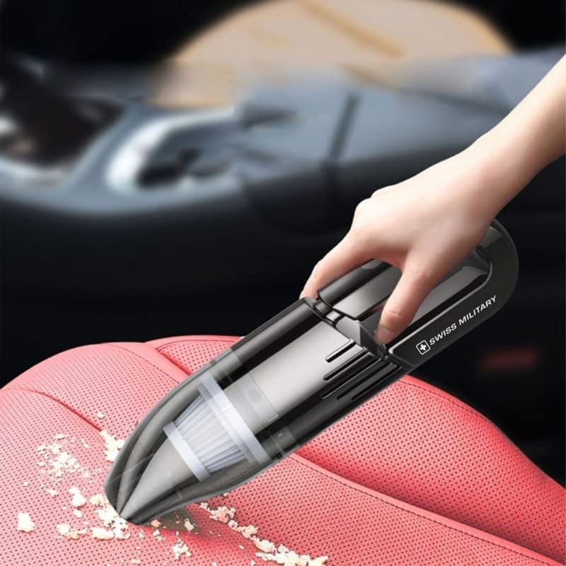 Swiss Military Vc03 Wireless Car Vacuum Cleaner | Wireless Vacuum Cleaner For Home, Car, Living Room | Wireless Vacuum Cleaner Dust Collection/Lighting Car Pet Hair Vacuum With Powerful Motor , Black