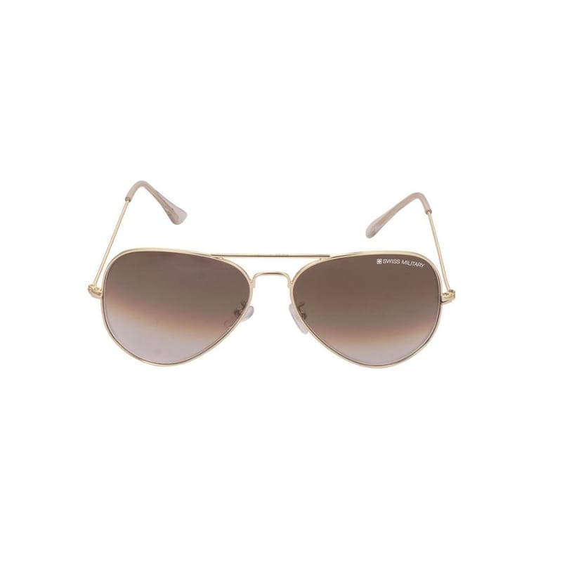 Swiss Military Uv Protected Aviator Unisex Sunglasses - (Sun4|58|Brown Color Lens)