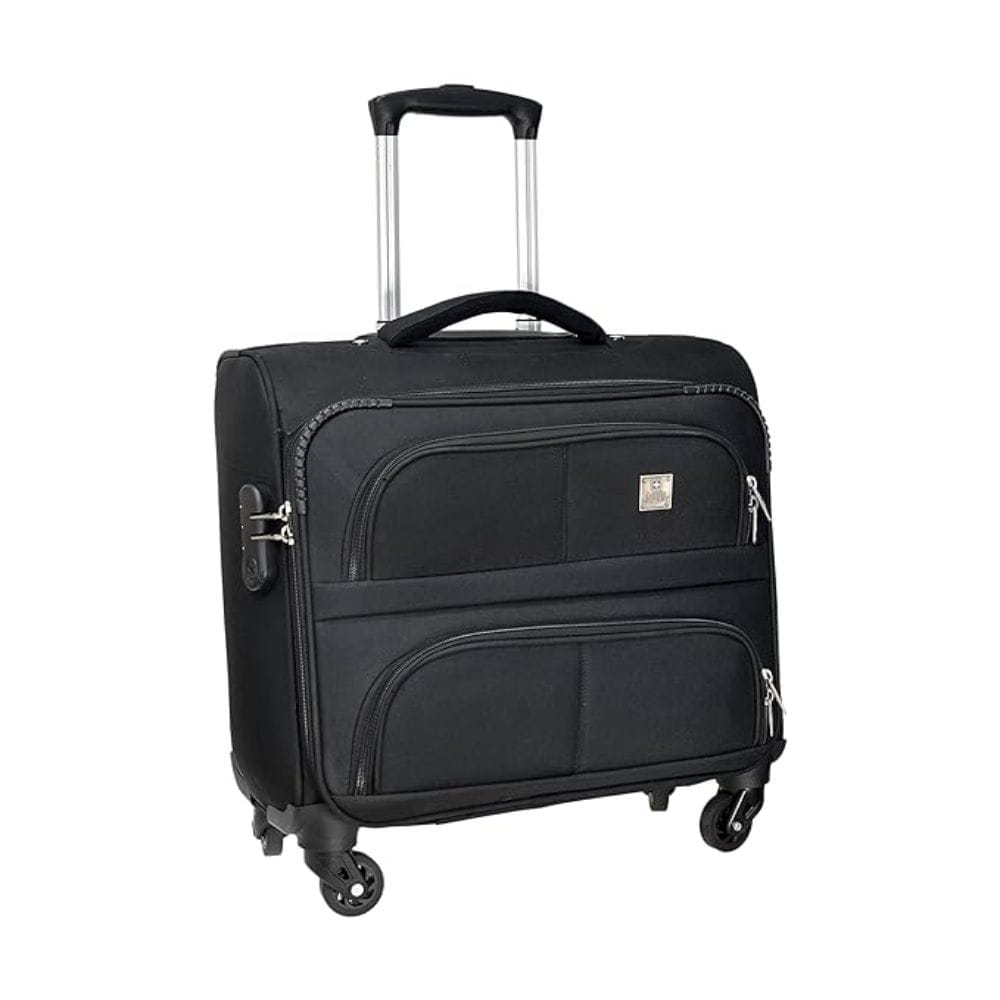 Swiss Military Soft Sided Laptop Roller Case, Trolley Suitcase Luggage 32 Liters Black Color, Ltb7