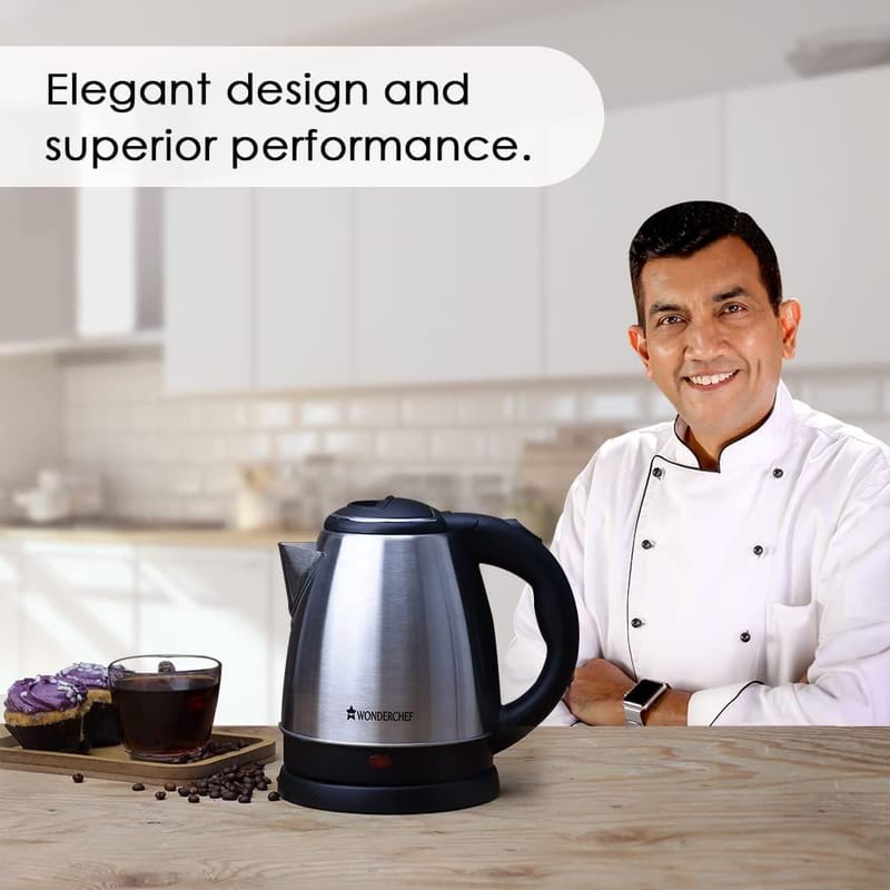 Wonderchef Crescent Electric Kettle 1.5 Litres, 2 years Warranty