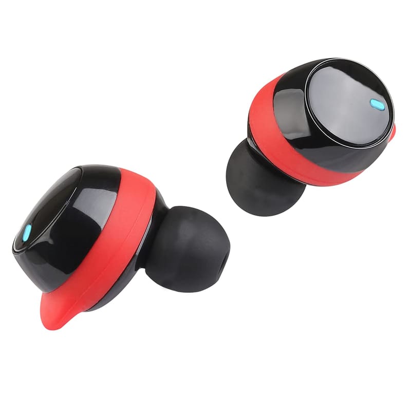 Ptron Basspods 581 True Wireless Bluetooth 5.0 Headphones - Black Red