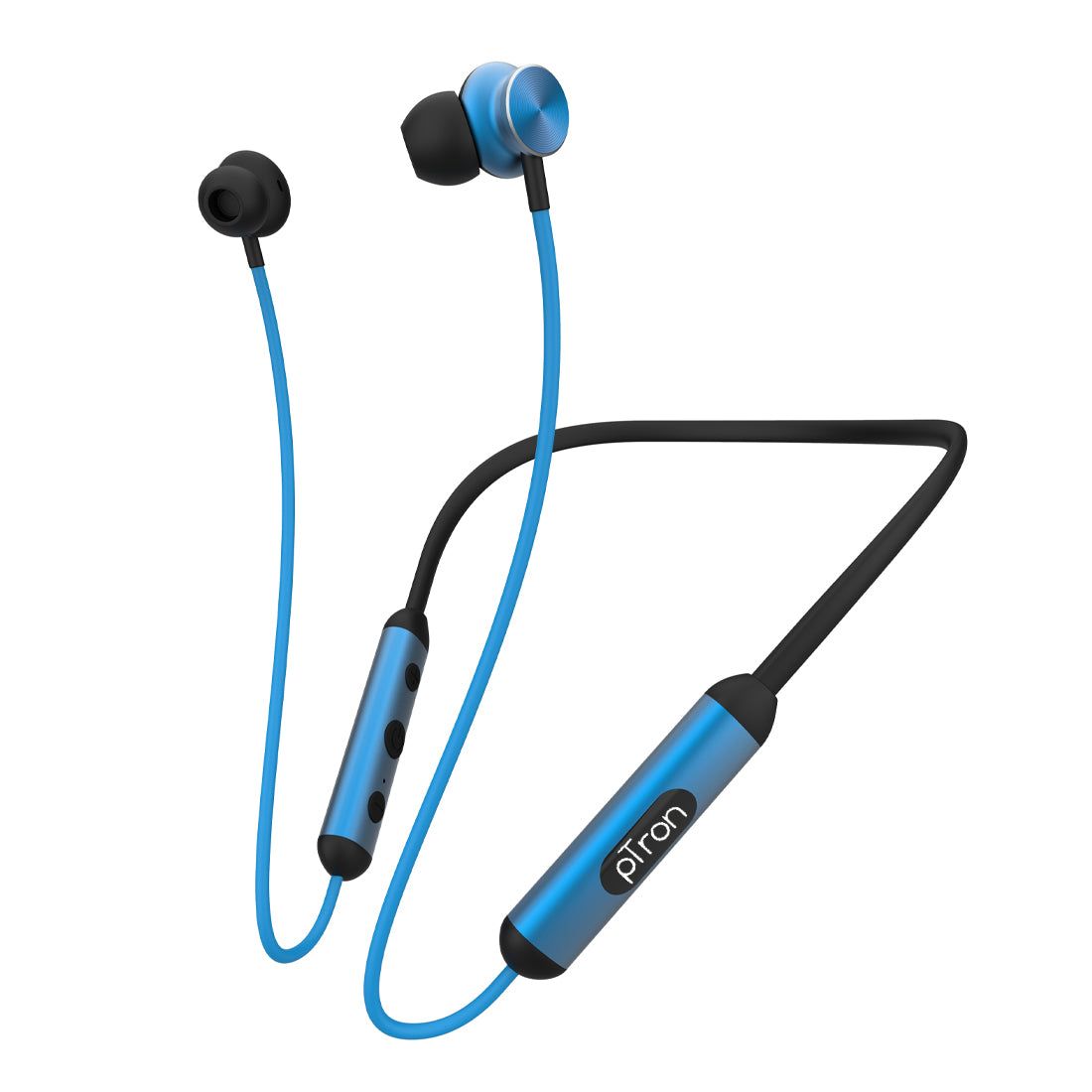 Ptron InTunes Ultima Water Resistant Wireless Headphones - Blue Black