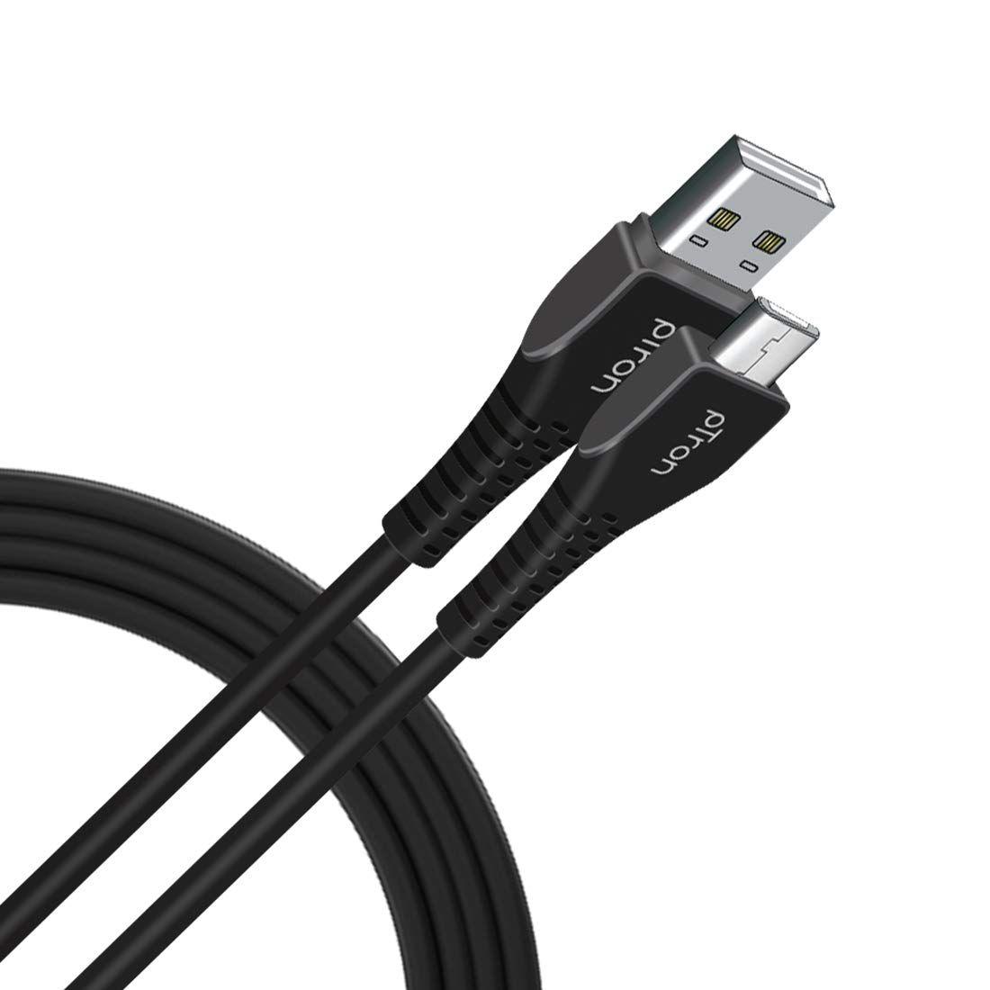 Ptron Solero M241 2.4A Micro USB Data & Charging Cable, Made in India, 480Mbps Data Sync, Durable 1-Meter Long USB Cable for Micro USB Devices - (Black)