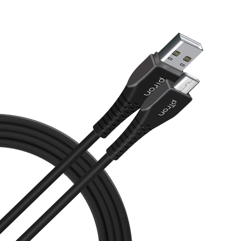 Ptron Solero TB301 3A Type-C Data and Fast Charging Cable, Made in India, 480Mbps Data Sync, Strong and Durable 1.5-Meter Nylon Braided USB Cable for Type-C Devices for Charging Adapter (Black)