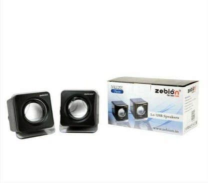 Zebion Muze Twin 3 W Laptop/Desktop Speaker (Black, 2.0 Channel)