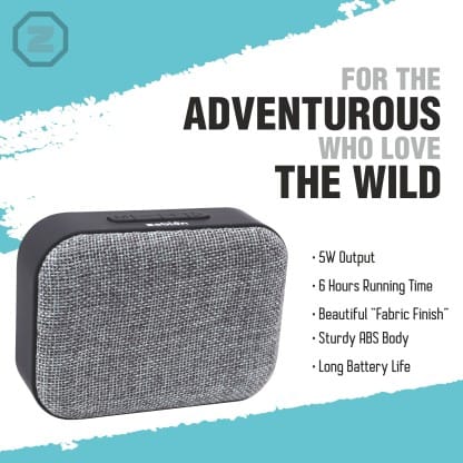 Zebion Outback 5 W Bluetooth Speaker (White, 2.0 Channel)