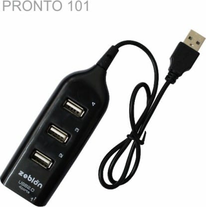 Zebion Pronto 101 4 Port USB Hub (Black)