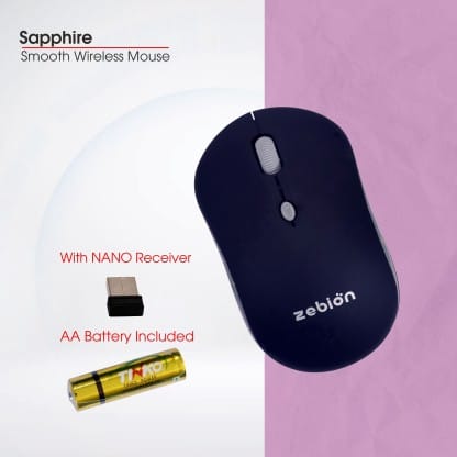 Zebion Sapphire Wireless Mouse with 3 years warranty