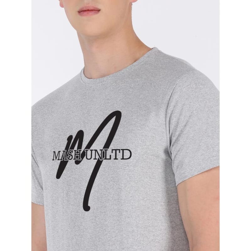 MASH UNLIMITED Mens Cotton Round Neck Short Sleeve Printed Tshirt