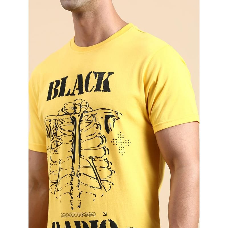 BLACK RADIO Mens Round Neck Short Sleeve T-Shirt