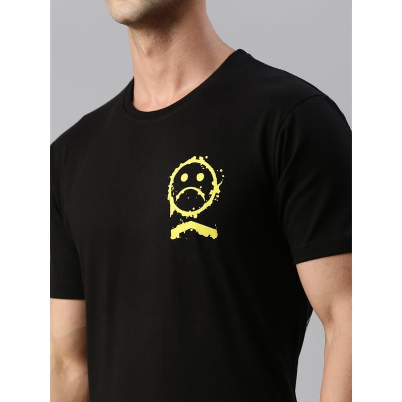 BLACK RADIO Mens Round Neck Short Sleeve T-Shirt