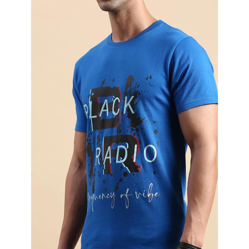 BLACK RADIO Mens Round Neck Short Sleeve T-Shirt