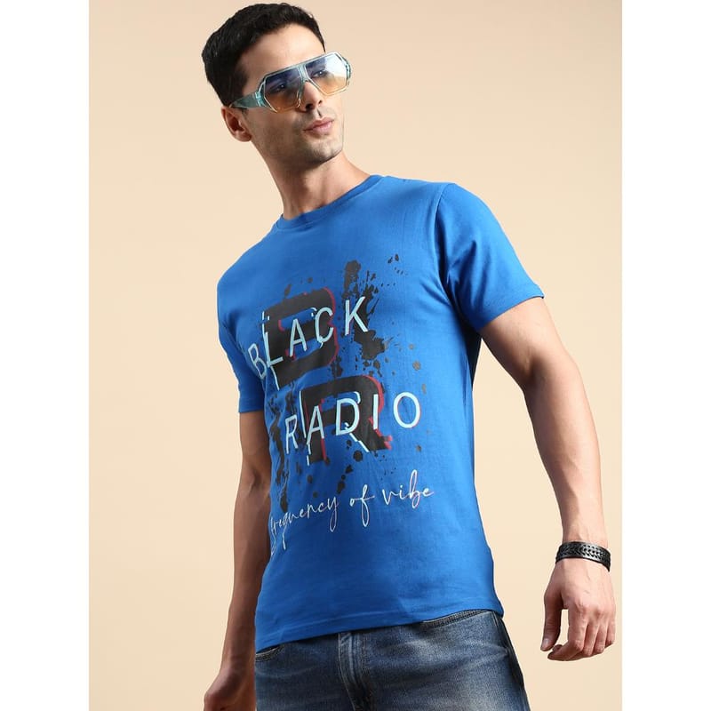 BLACK RADIO Mens Round Neck Short Sleeve T-Shirt