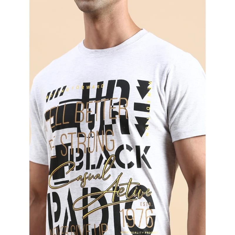 BLACK RADIO Mens Round Neck Short Sleeve T-Shirt