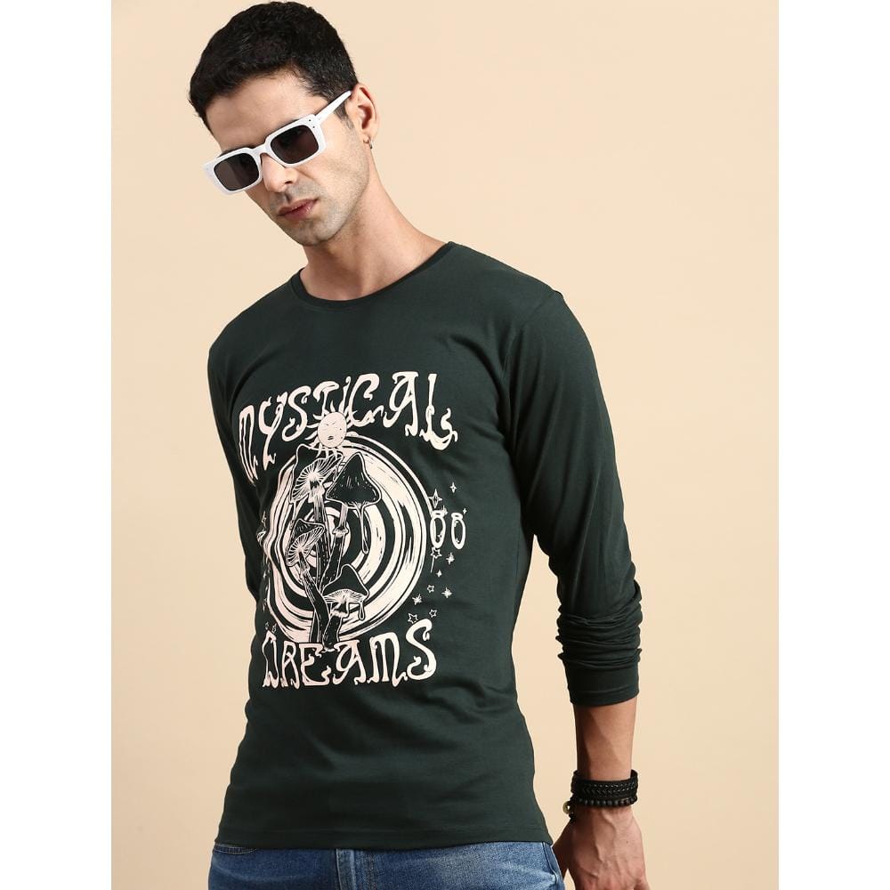 BLACK RADIO Mens Round Neck Long Sleeve T-Shirt